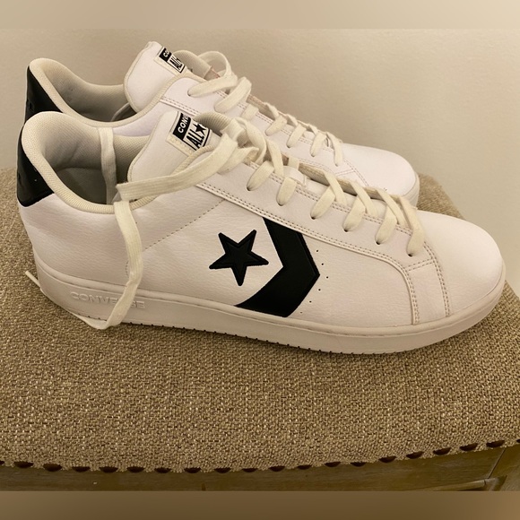 Converse Other - Converse All Star White Leather Sneakers Lace Up Atheltic Shoes